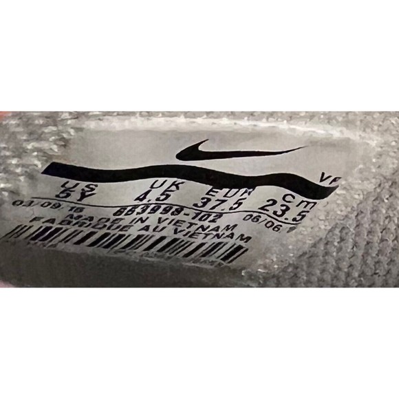 NIKE AIR FORCE 1 JORDAN HIGH WHITE BLACK  653998-102 YOUTH 5 DREAM TEAM SHOES - Picture 7 of 7